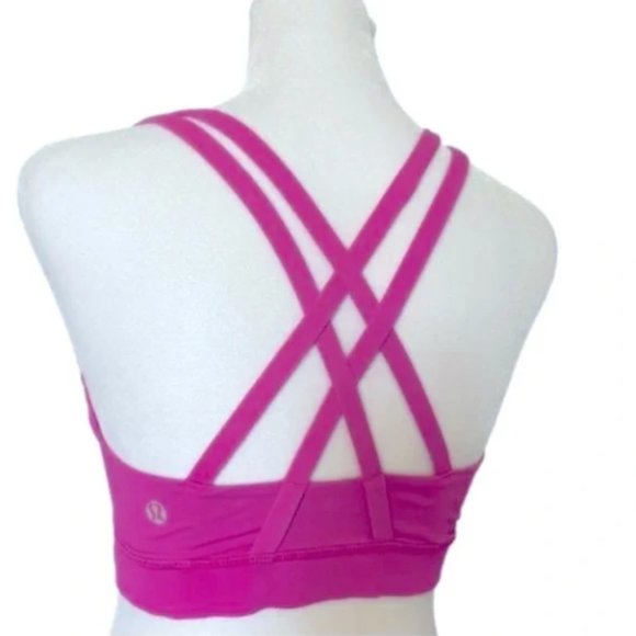 Lululemon Energy Bra Size 12 Sonic Hot Pink - LIKE NEW! - Picture 9 of 12